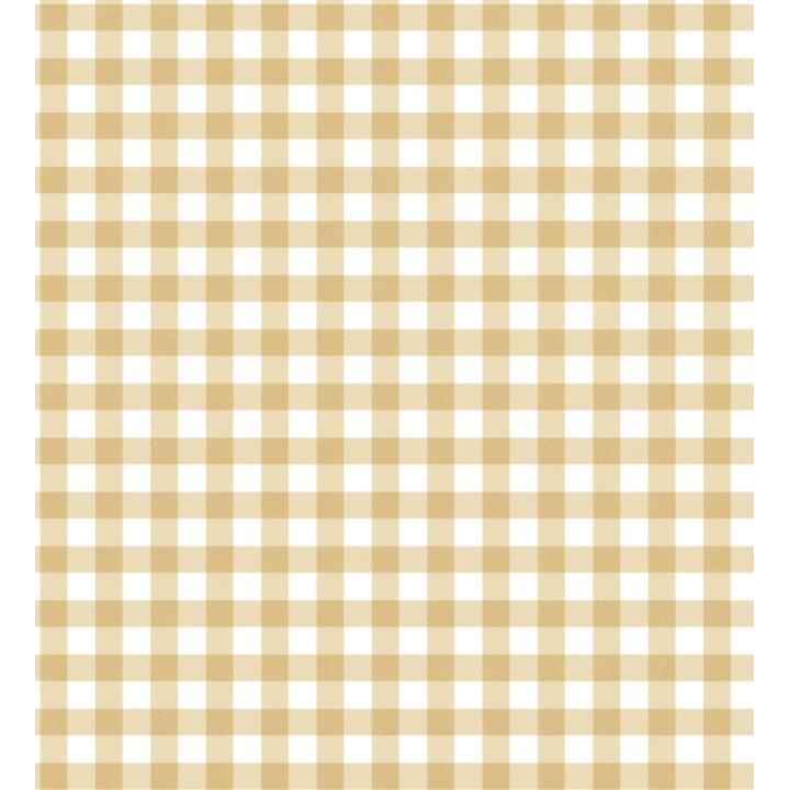 Papel pintado cuadros de vichy color ocre - Juliet Vichy 682571