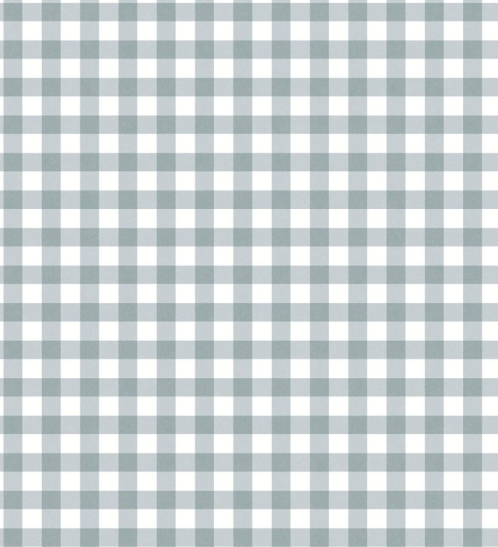 Papel pintado cuadros de vichy azul grisáceo - Juliet Vichy 682573