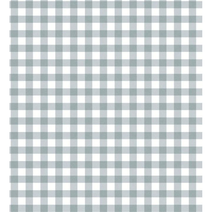 Papel pintado cuadros de vichy azul grisáceo - Juliet Vichy 682573