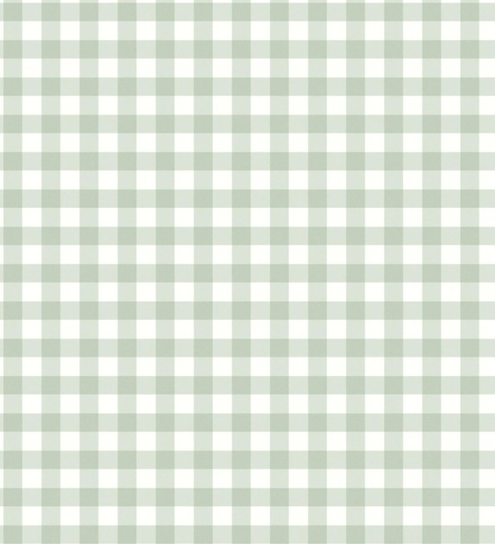 Papel pintado cuadros de vichy color verde claro - Juliet Vichy 682574
