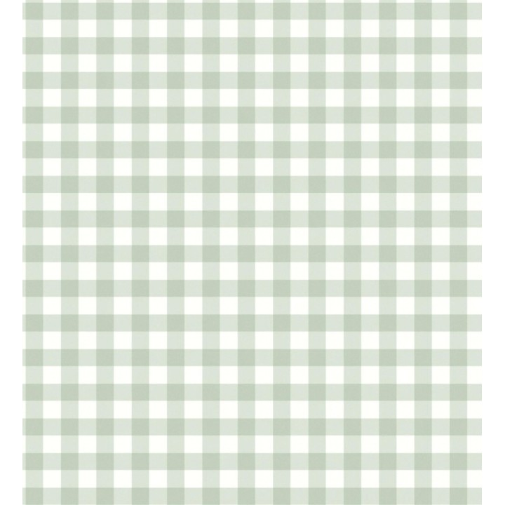 Papel pintado cuadros de vichy color verde claro - Juliet Vichy 682574