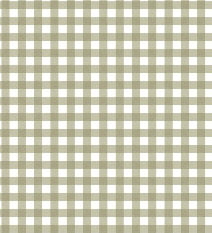 Papel pintado cuadros de vichy color verde - Juliet Vichy 682575