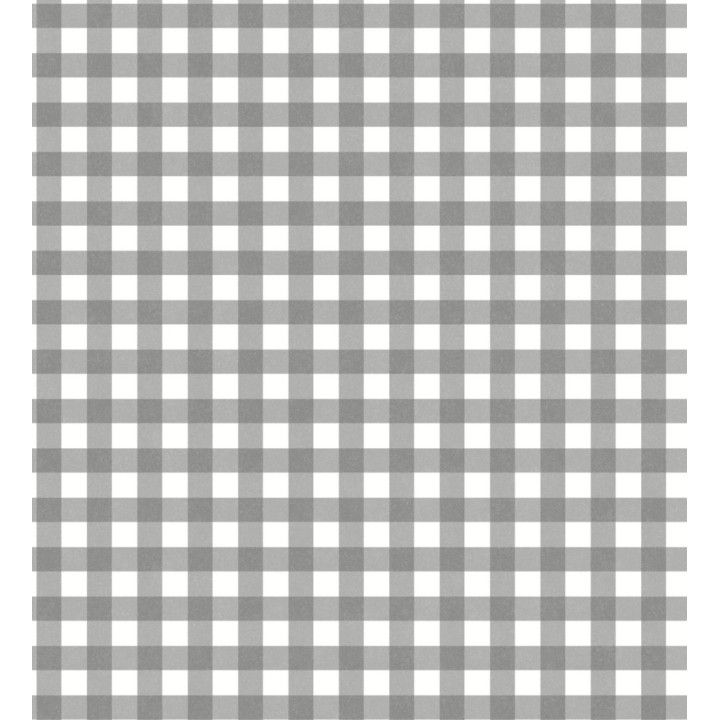 Papel pintado cuadros de vichy color gris oscuro - Juliet Vichy 682576