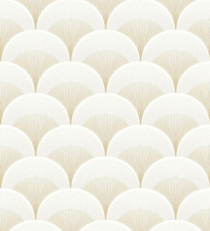 Papel pintado geométrico Art déco color dorado - Aiden Nouveau 682577