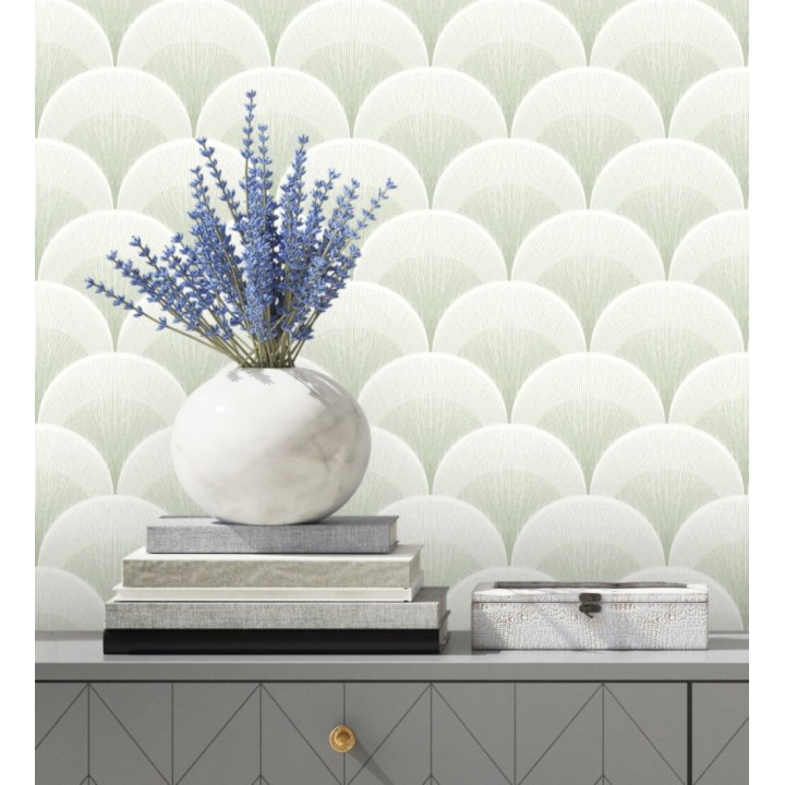 Papel pintado geométrico Art déco - Aiden Nouveau 682581