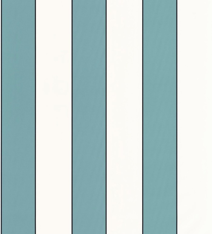 Papel pintado de rayas tonos azules con líneas finas negro - Diana Stripes 682585