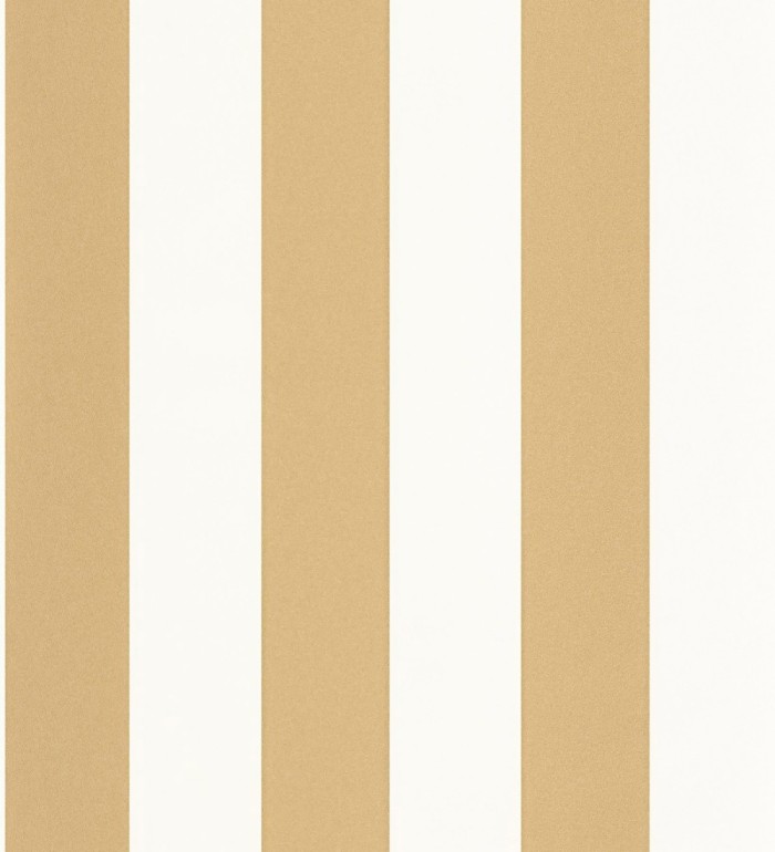 Papel pintado rayas oro y blanco con textura rugosa - Amelia Stripes 682589