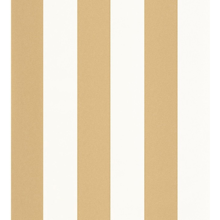 Papel pintado rayas oro y blanco con textura rugosa - Amelia Stripes 682589