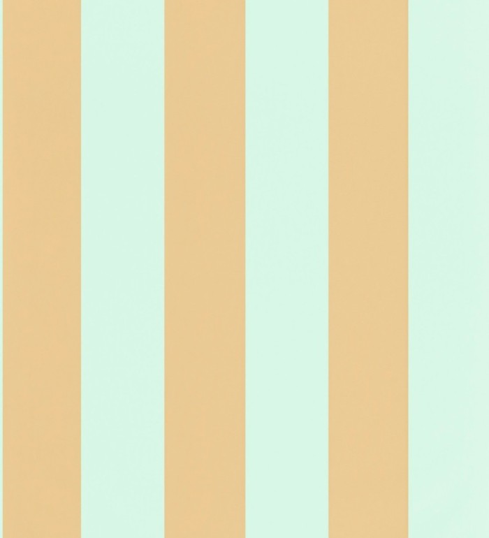 Papel pintado rayas verde agua y ocre con textura rugosa - Amelia Stripes 682590