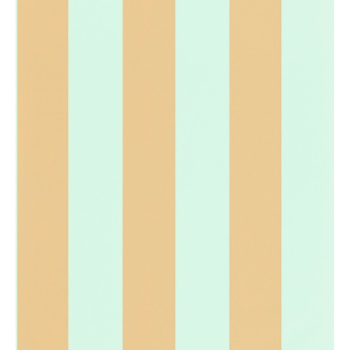 Papel pintado rayas verde agua y ocre con textura rugosa - Amelia Stripes 682590