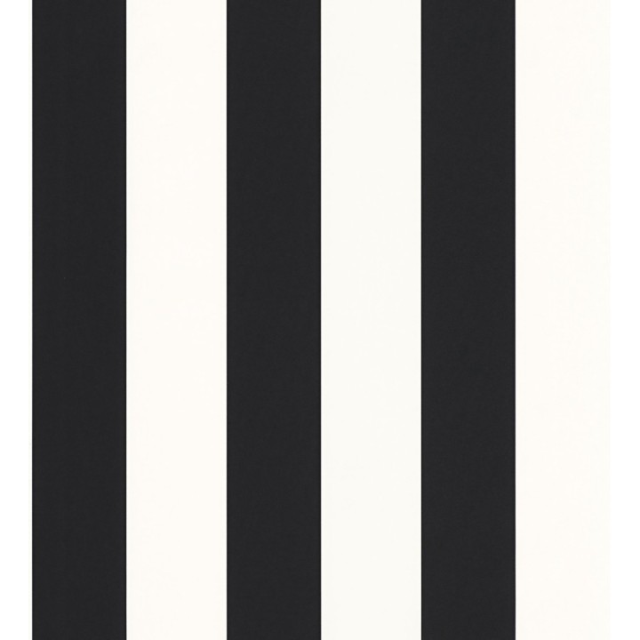 Papel pintado rayas negro y blanco con textura rugosa - Amelia Stripes 682593