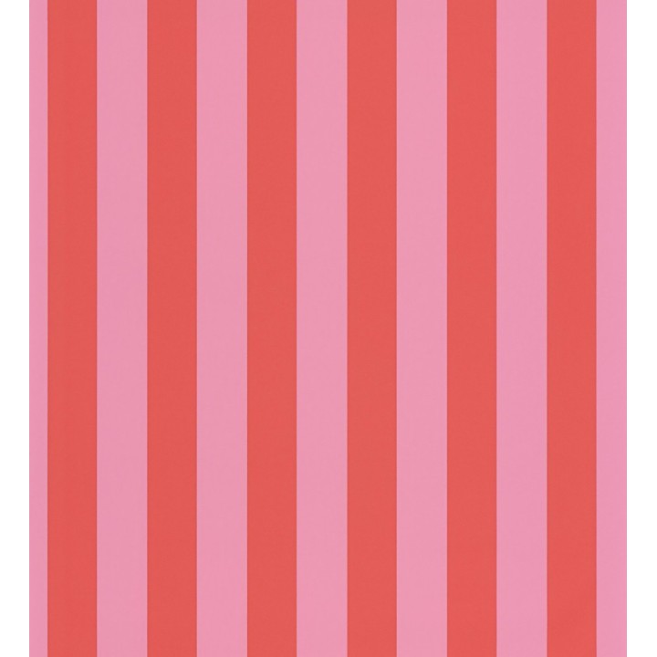 Papel pintado rayas finas rosa y rojo con textura - Marlene Stripes 682599