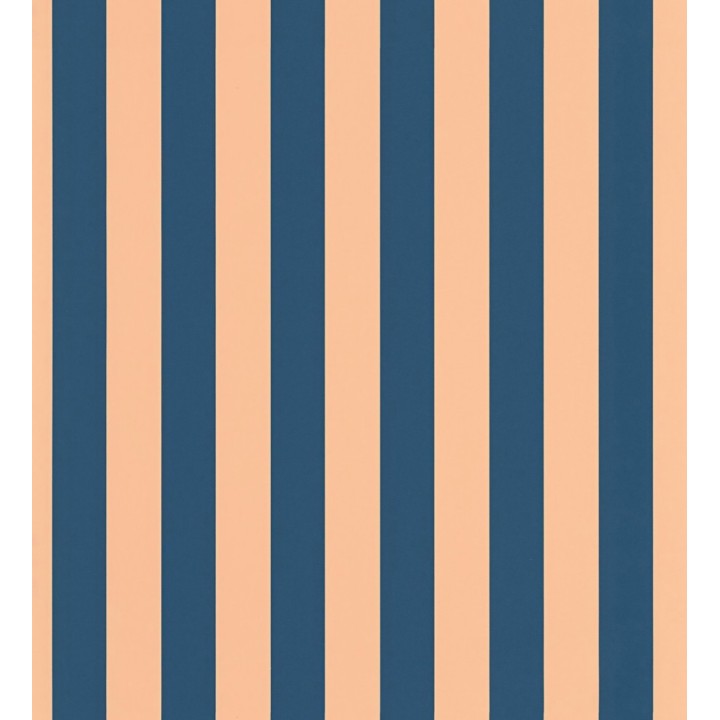 Papel pintado rayas finas azules y naranja con textura - Marlene Stripes 682601