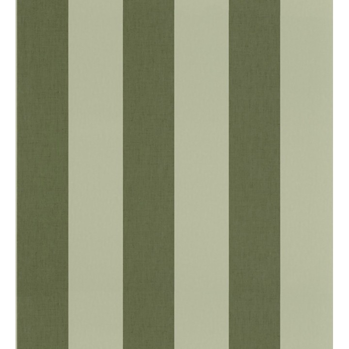 Papel pintado de rayas tonos verde hoja imitando al tejido de lino - Garbo Stripes 682612