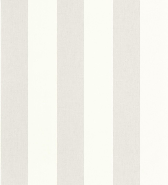 Papel pintado de rayas color gris claro y blanco imitando al tejido de lino - Garbo Stripes 682614