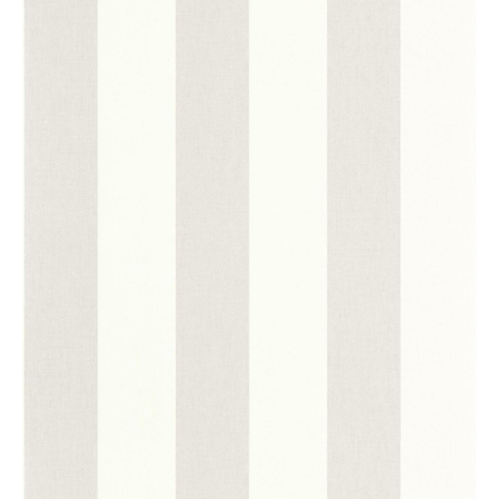 Papel pintado de rayas color gris claro y blanco imitando al tejido de lino - Garbo Stripes 682614