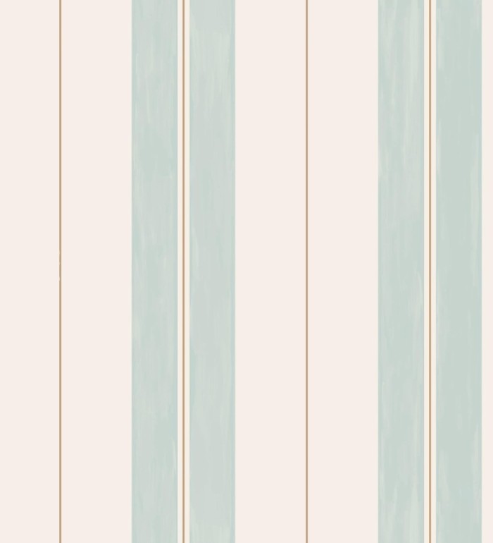 Papel pintado rayas pintadas con acuarela y líneas doradas - Nima Stripes 682623