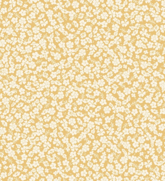 Papel pintado flores pequeñas amarillo y blanco - Cherise 682625
