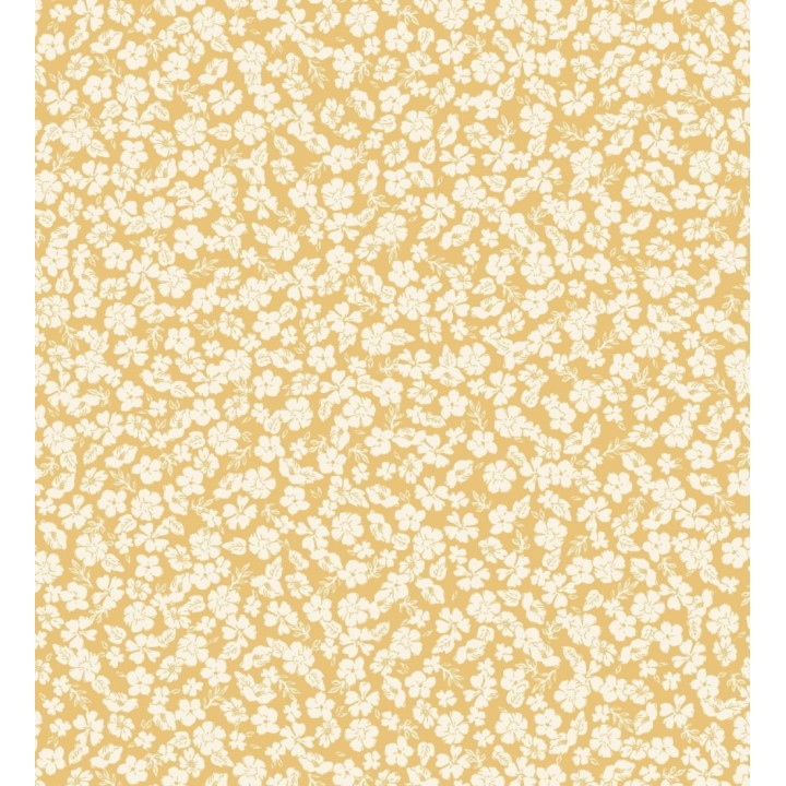 Papel pintado flores pequeñas amarillo y blanco - Cherise 682625