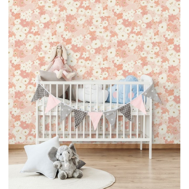 Papel pintado infantil de flores - Mia Flora 682632