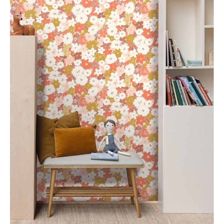 Papel pintado infantil de flores - Mia Flora 682633