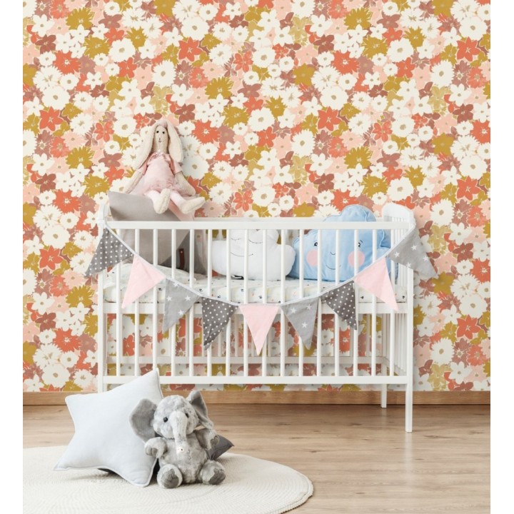 Papel pintado infantil de flores - Mia Flora 682633