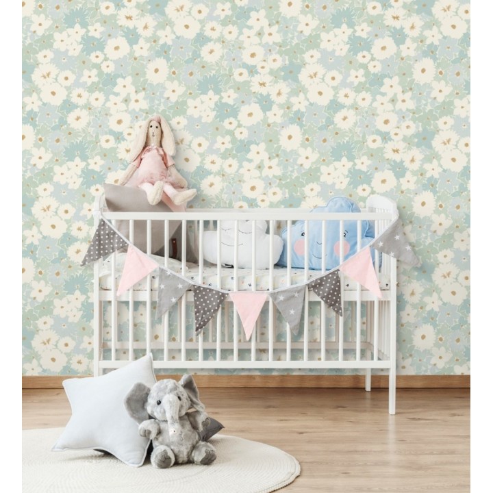 Papel pintado infantil de flores - Mia Flora 682635