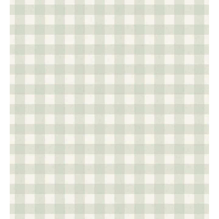 Papel pintado de cuadros vichy verde pastel - Marie Vichy 682640