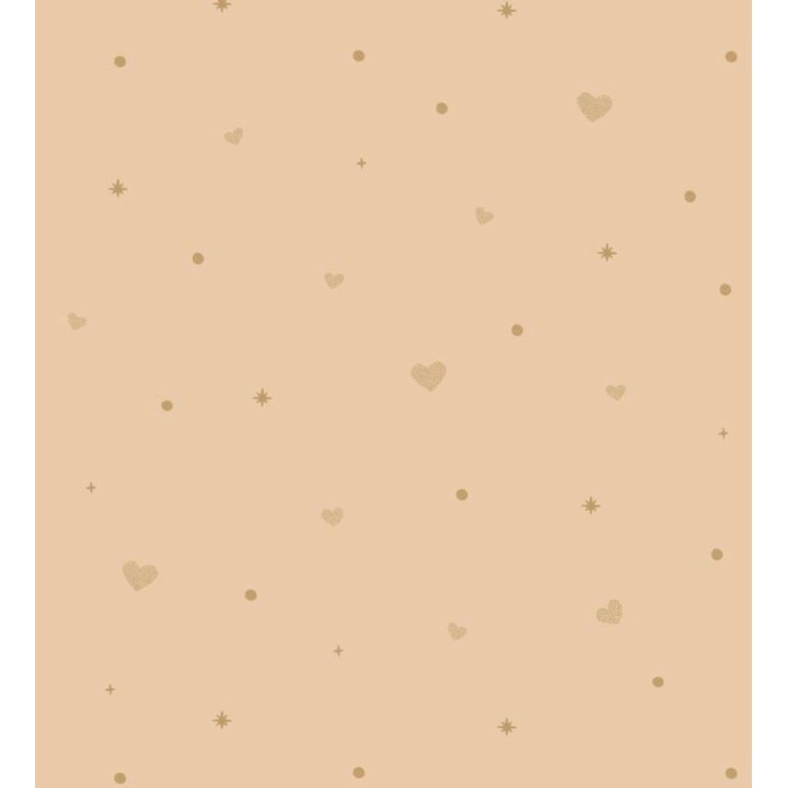 Papel pintado infantil de estrellas y corazones - Shany love 682646