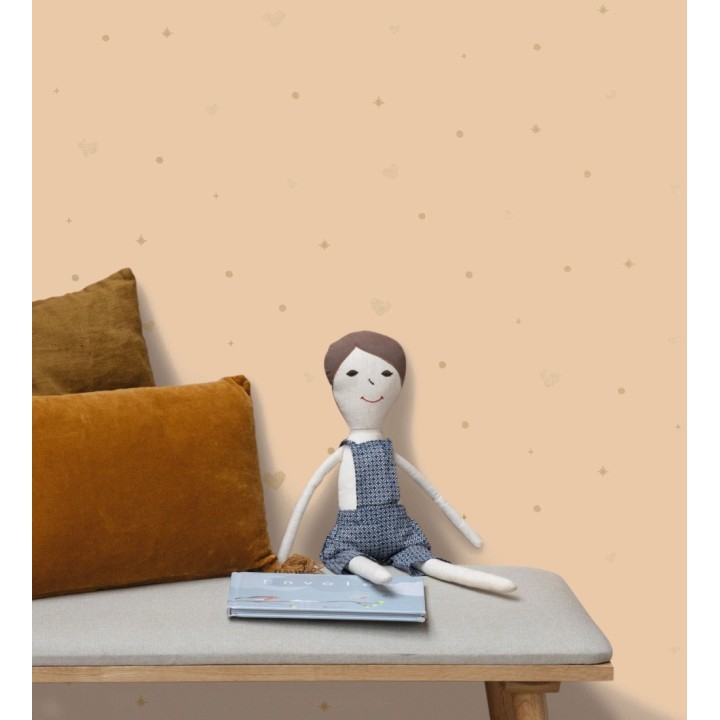 Papel pintado infantil de estrellas y corazones - Shany love 682646