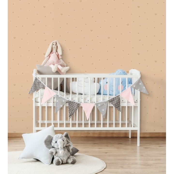 Papel pintado infantil de estrellas y corazones - Shany love 682646