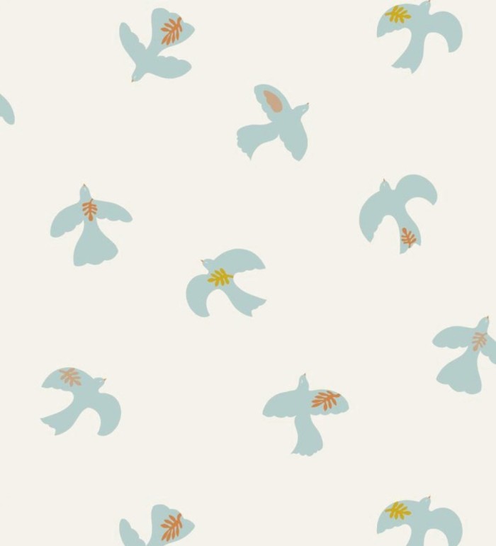 Papel pintado de pájaros fondo blanco - Liberty Bird 682650