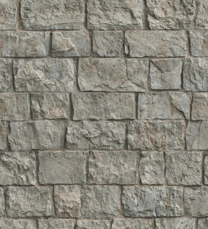 Papel pintado muro de ladrillos en piedra natural con textura - Zion Fortress 682653