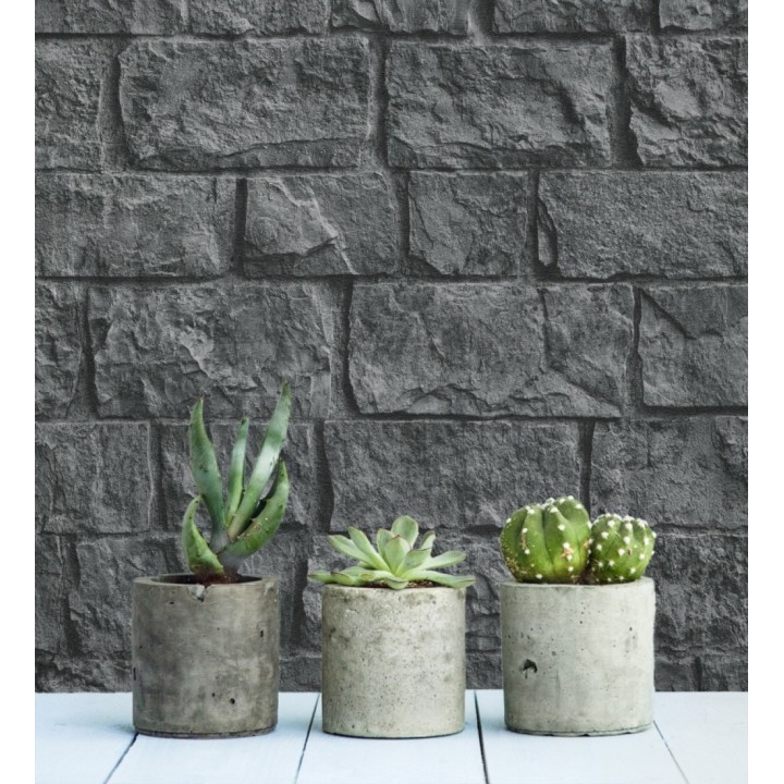 Papel pintado muro de ladrillos en piedra natural con textura - Zion Fortress 682654