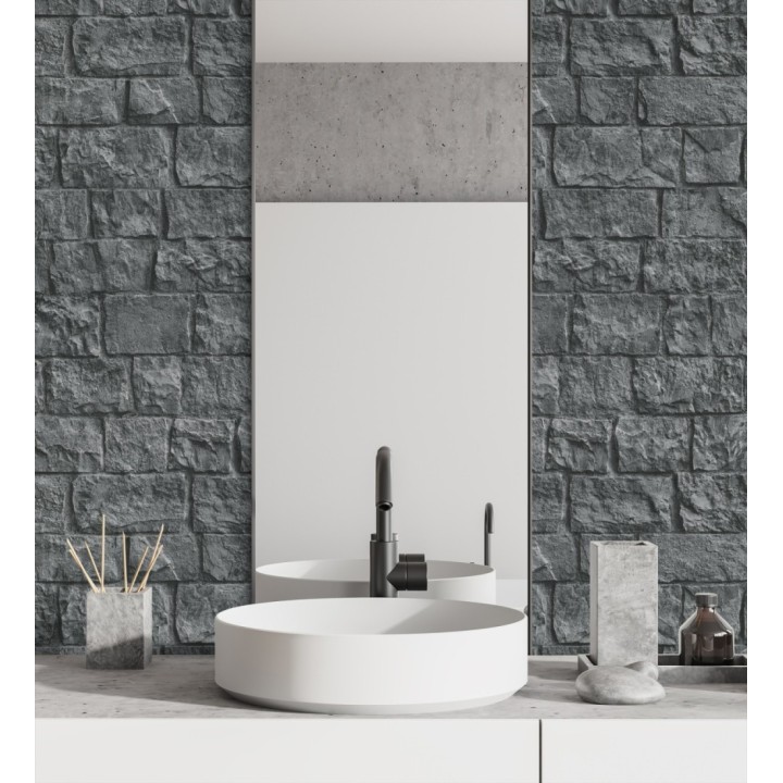 Papel pintado muro de ladrillos en piedra natural con textura - Zion Fortress 682654