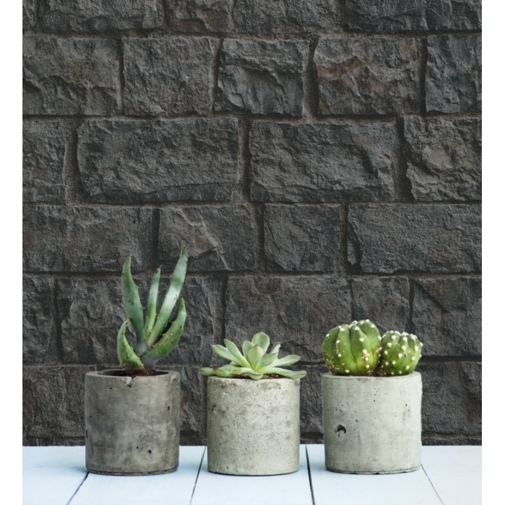 Papel pintado muro de ladrillos en piedra natural con textura - Zion Fortress 682655