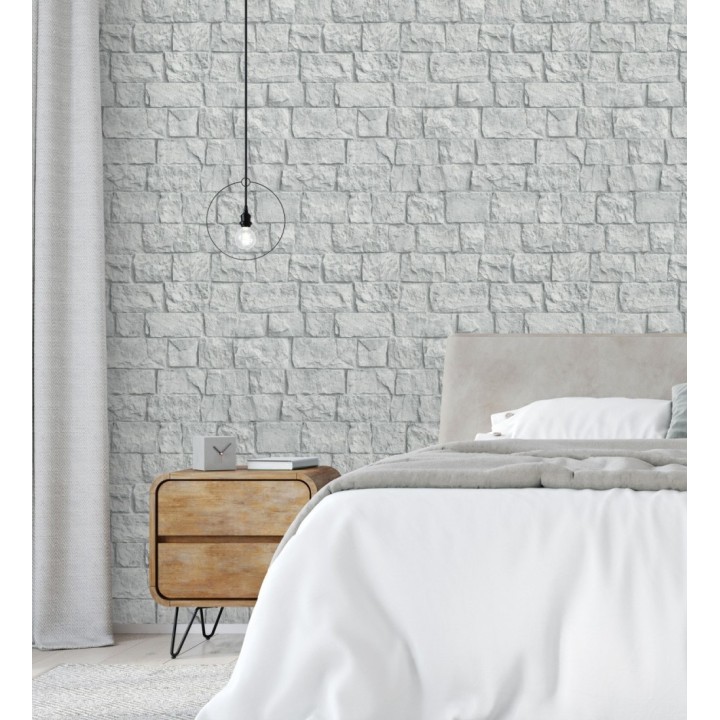 Papel pintado muro de ladrillos en piedra natural con textura - Zion Fortress 682656