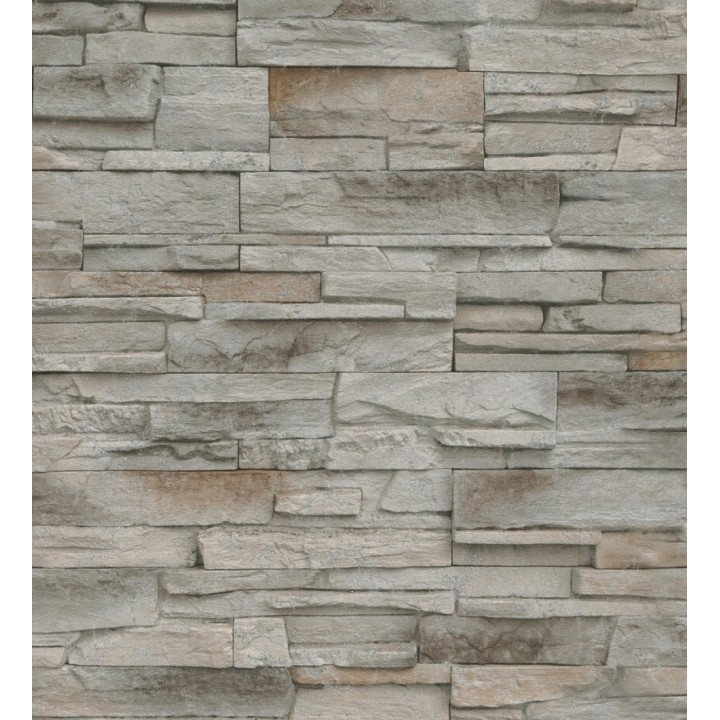 Papel pintado de piedra pizarra con relieve - Dakota Stone 682657