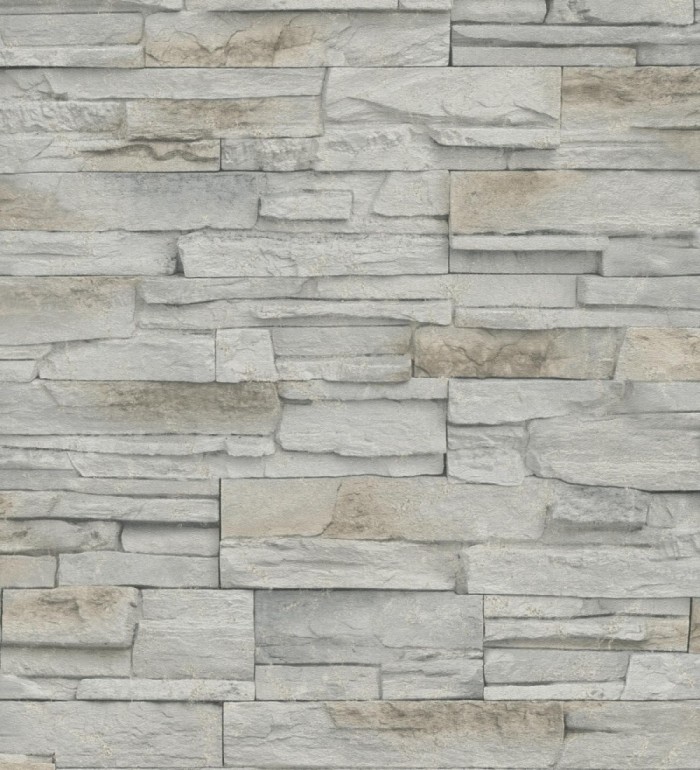 Papel pintado de piedra pizarra con relieve - Dakota Stone 682659