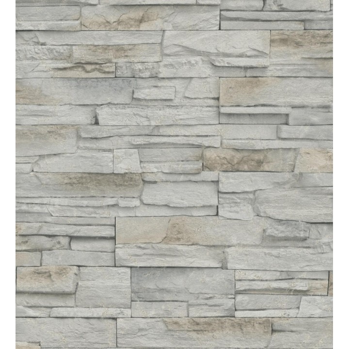 Papel pintado de piedra pizarra con relieve - Dakota Stone 682659