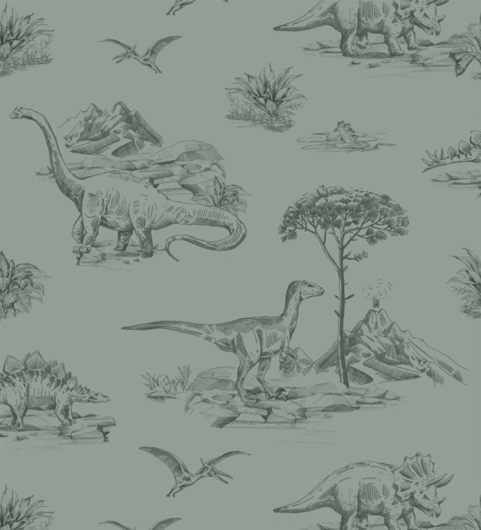 Papel pintado paisaje de dinosaurios - Jurassic Dinosaurs 682669