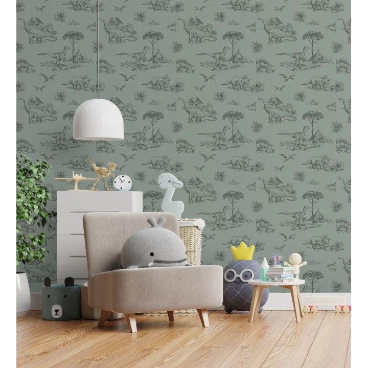 Papel pintado paisaje de dinosaurios - Jurassic Dinosaurs 682669