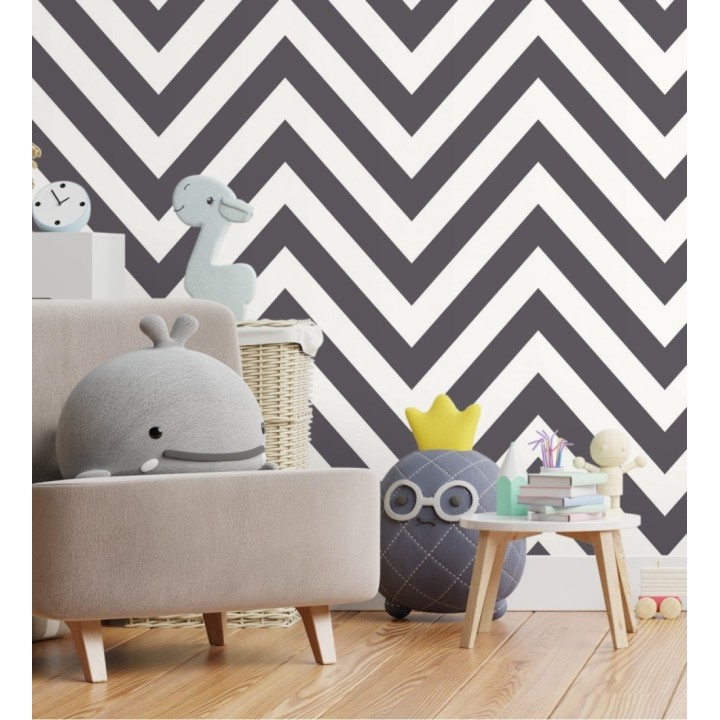 Papel pintado chevron geométrico de espigas - Ziggy 682674