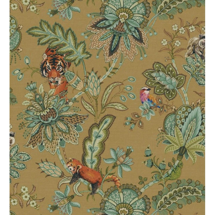 Papel pintado de plantas y animales de diseño hindú estilo étnico - Jaipur Opulence 682678