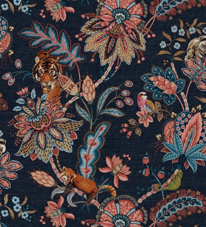 Papel pintado de plantas y animales de diseño hindú estilo étnico - Jaipur Opulence 682679