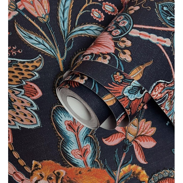 Papel pintado de plantas y animales de diseño hindú estilo étnico - Jaipur Opulence 682679