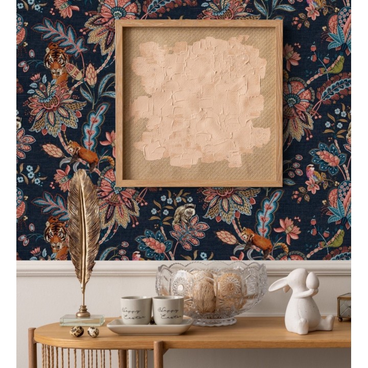 Papel pintado de plantas y animales de diseño hindú estilo étnico - Jaipur Opulence 682679