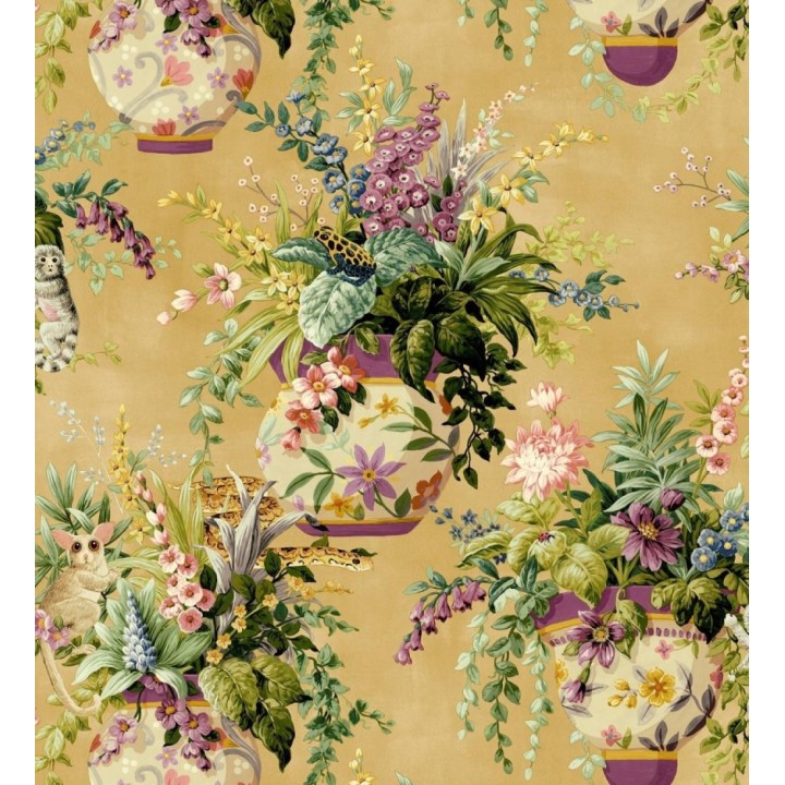 Papel pintado de jarrones de flores estilo romántico - Sylvan Bliss 682680