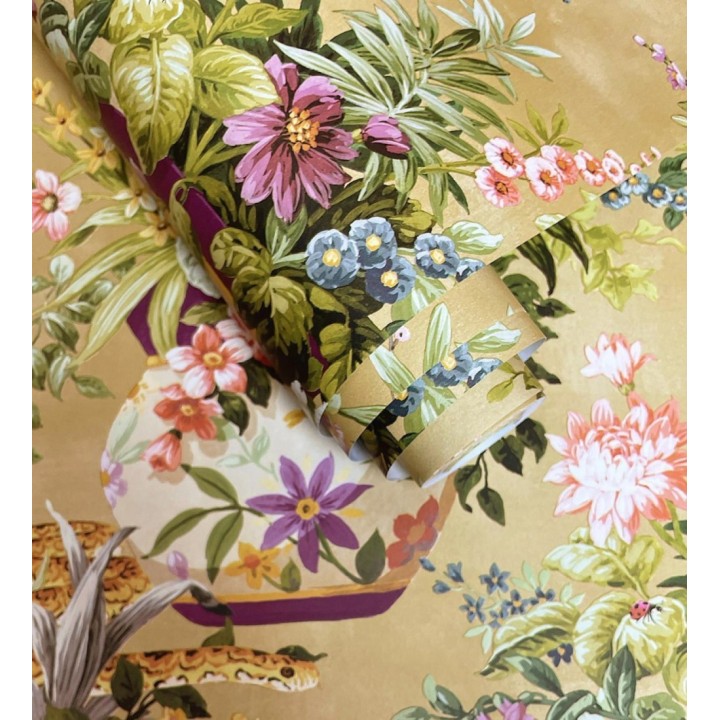 Papel pintado de jarrones de flores estilo romántico - Sylvan Bliss 682680