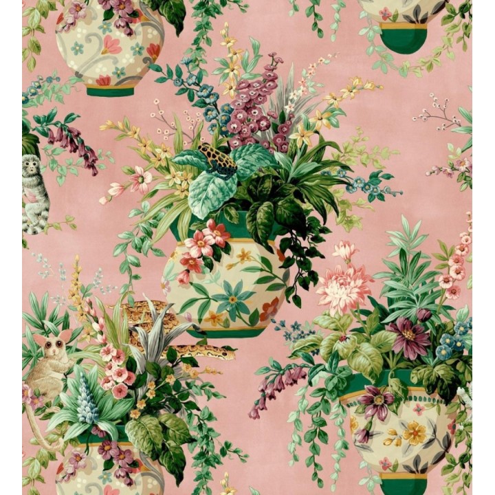 Papel pintado de jarrones de flores estilo romántico - Sylvan Bliss 682681